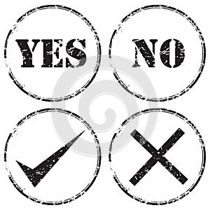 Grunge rubber stamp icon set