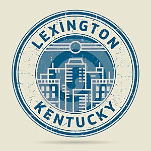 Grunge rubber stamp or label with text Lexington, Kentucky photo
