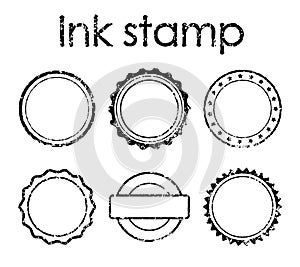 Grunge rubber stamp set