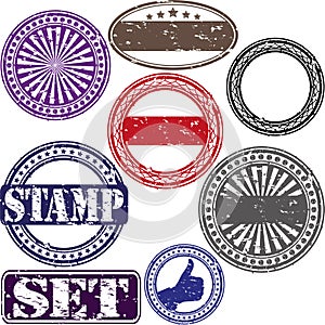 Grunge rubber stamp set