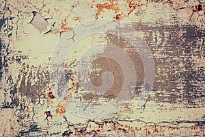 Grunge rusty old metal texture, vintage image, abstract background