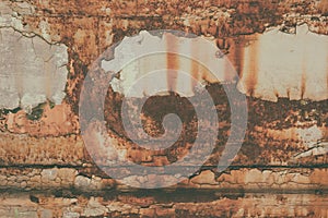 Grunge rusty old metal texture, vintage image, abstract background