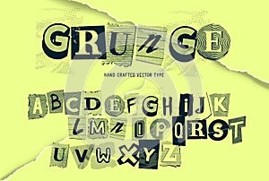 Grunge Scrap Alphabet Letters Collection