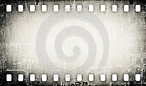 Grunge scratched film strip background