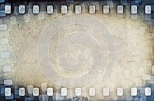 Grunge scratched film strip background