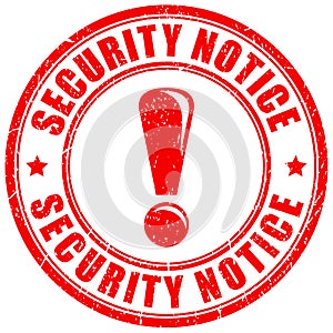 Grunge security notice imprint