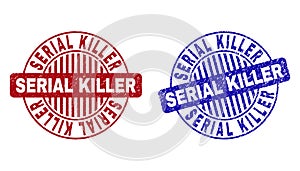 Grunge SERIAL KILLER Textured Round Stamps