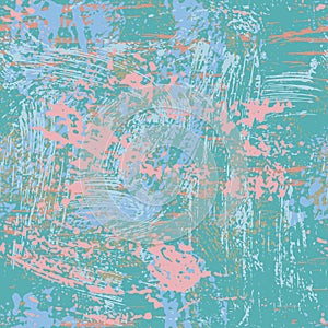 Grunge shabby seamless texture in blue and pink