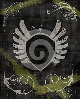 Grunge Shield Background