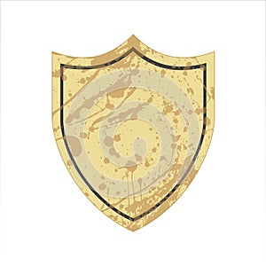 Grunge shield icon