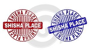 Grunge SHISHA PLACE Scratched Round Watermarks