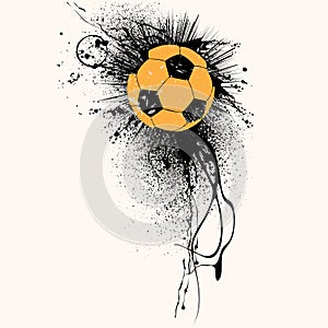 Grunge soccer background