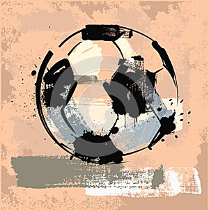 Grunge soccer ball