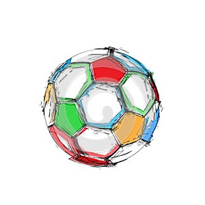 Grunge soccer ball