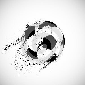 Grunge soccer ball photo