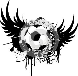 Grunge soccer emblem