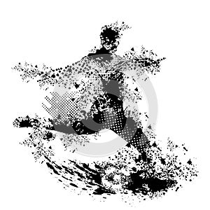 Grunge soccer vector and png transparency