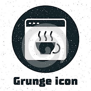Grunge Software, web developer programming code icon isolated on white background. Javascript computer script random