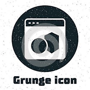 Grunge Software, web developer programming code icon isolated on white background. Javascript computer script random