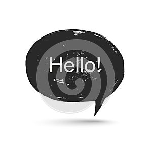 Grunge speak bubble.