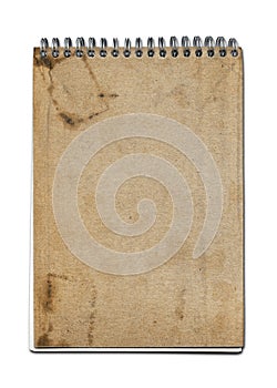 Grunge spiral close notebook