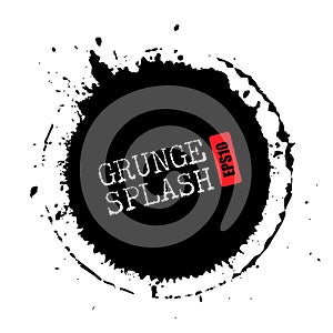 Grunge splash circle
