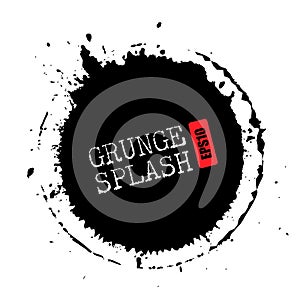 Grunge splash circle photo