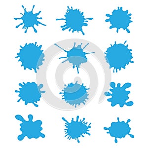 Grunge splashes set vector