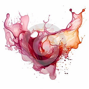 Grunge Splatter on White Background with Abstract Paint Stain