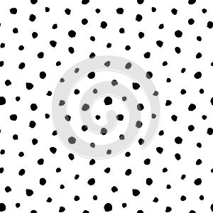 Grunge spots hand drawn vector seamless pattern
