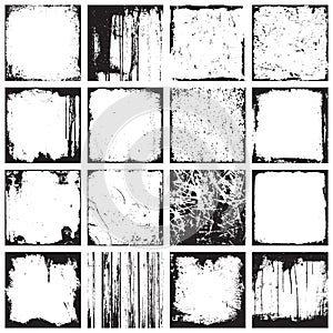 Grunge Square Backgrounds Vector