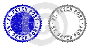 Grunge ST. PETER PORT Scratched Stamp Seals photo