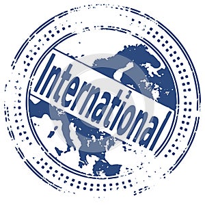 Grunge stamp INTERNATIONAL