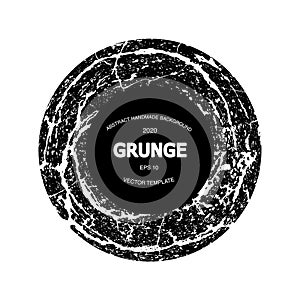 Grunge stamps collection, circles. Black banners, frames, insignias , logos, labels badges set handmade shapes Vector