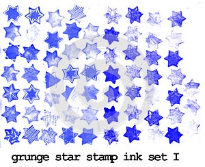 Grunge stars stamps