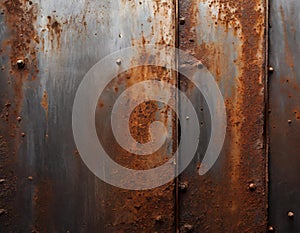 Grunge steel rusted metal brown orange background