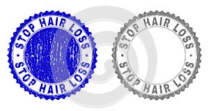 Grunge STOP HAIR LOSS Scratched Stamp Seals