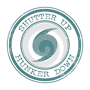 A grunge hurricane stamp