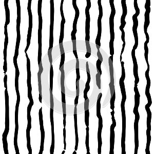 Grunge stripe seamless pattern. Black and white. Background for your design