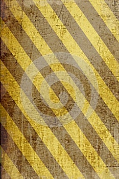 Grunge striped danger banner background