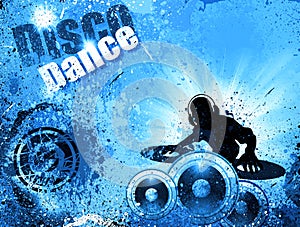 Grunge style DJ Disco Flyer Background