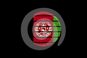 Grunge Style Flag of the Afghanistan. Vector illustration