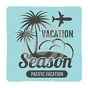 Grunge summer travel logo design