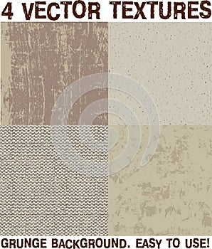 Grunge surface backgrounds vector set