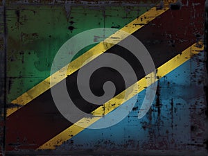 Grunge tanzania flag