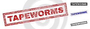 Grunge TAPEWORMS Textured Rectangle Stamps