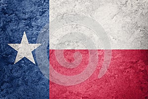 Grunge Texas state flag. Texas flag background grunge texture.