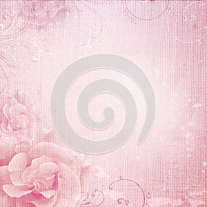 Grunge textile pink wedding background