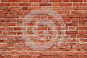 Grunge texture red brick wall urban background. abstract old backdrop retro vintage wallpaper