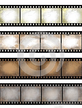 Grunge textured film strip